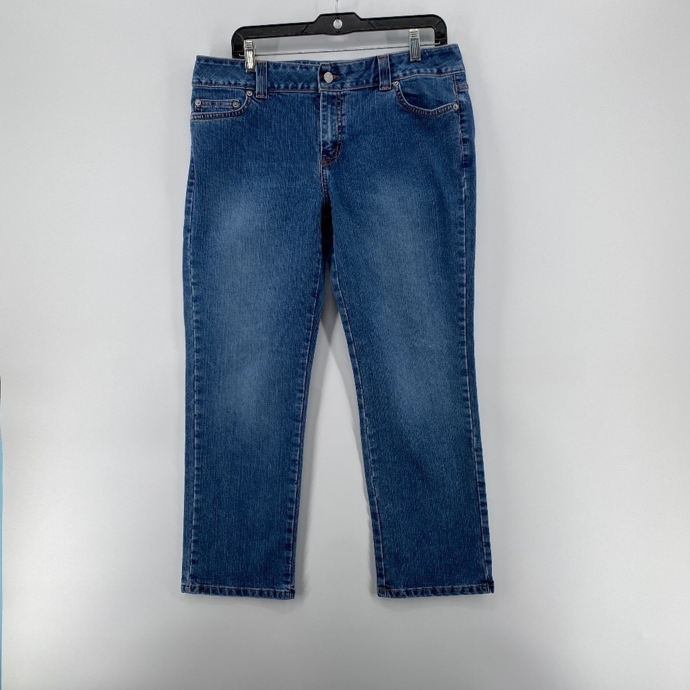Manager Jeans Women's Size 34 Vintage Slim Straight Leg Washed Blue denim